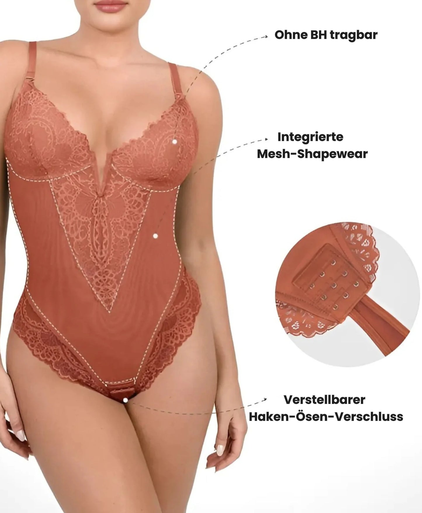 Body gainant en dentelle