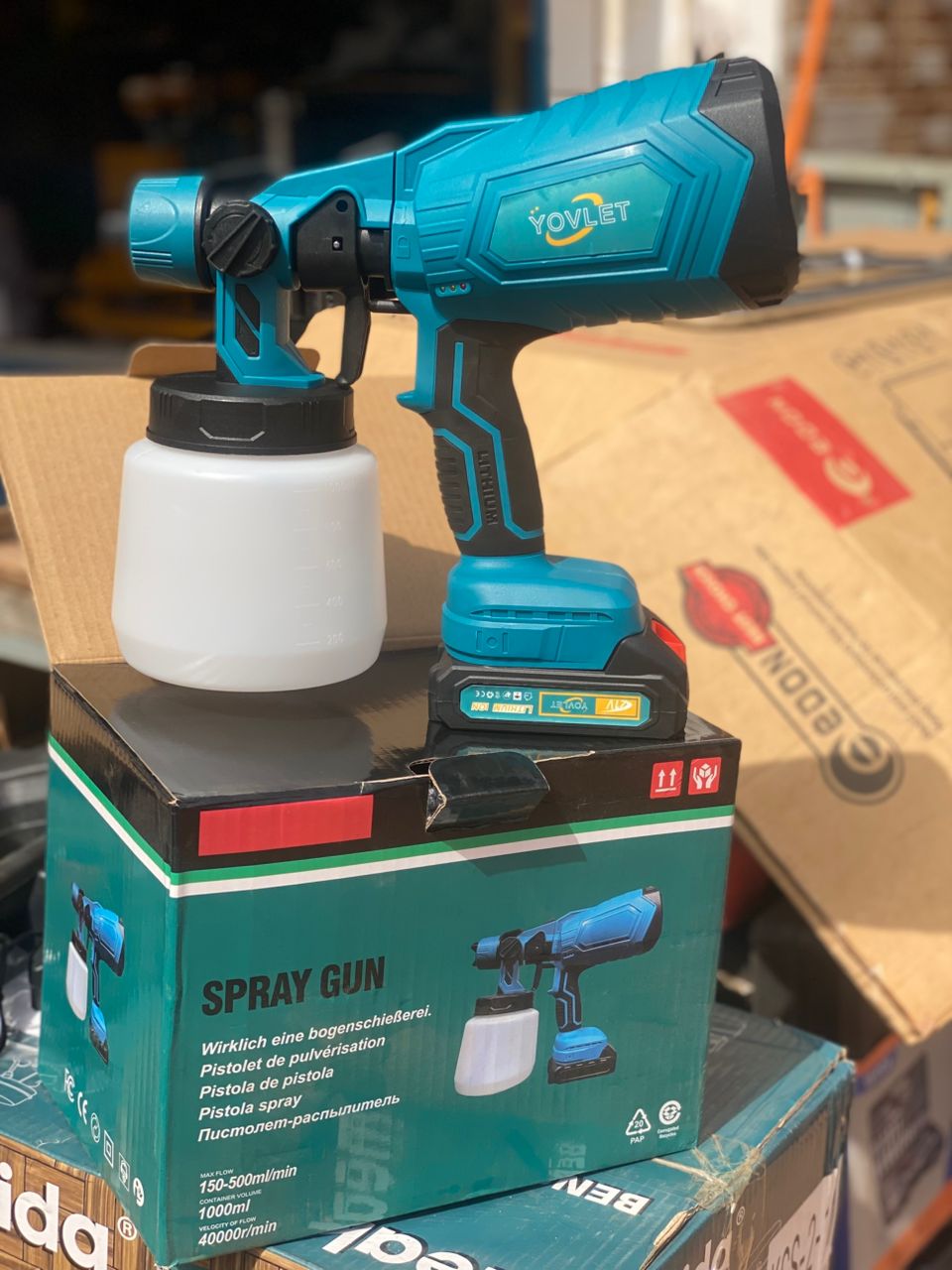Pistolet à Peinture Électrique Sans Fil de 1000ML.