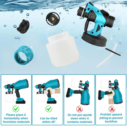 Pistolet à Peinture Électrique Sans Fil de 1000ML