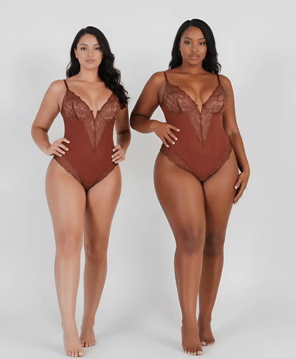 Body gainant en dentelle